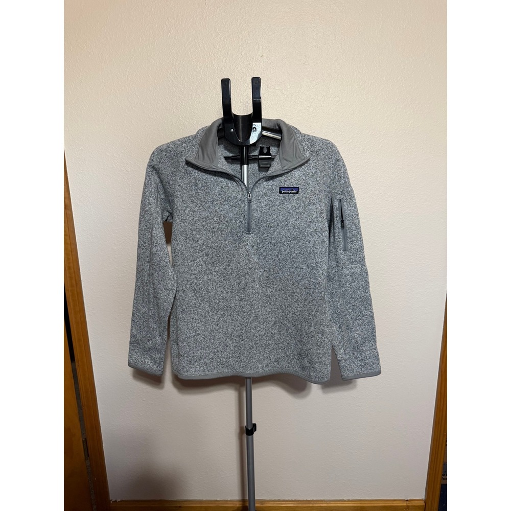 Patagonia Better Sweater 1/4 Zip Fleece Pullover Grey‎ Heather Womens Large